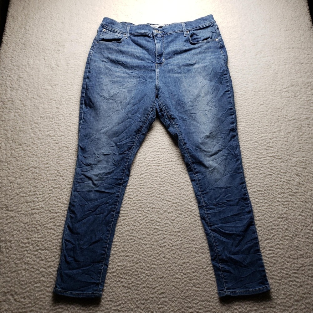 Signature By Levi Strauss Jeans Womens 35 Blue High Rise Super Skinny Shaping
